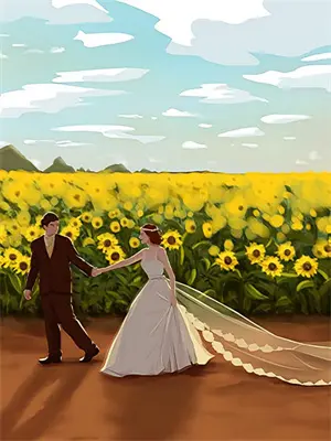 他和他结婚了的英文
